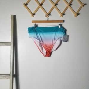 NWT AMERICAN BEACH GRADIENT BIKINI BOTTOM SIZE XL